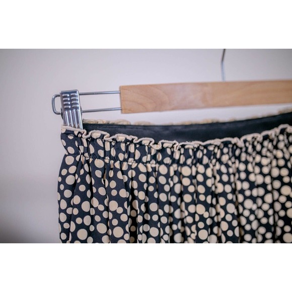 Anthropologie Corey Lynn Calter Women Skirt Beige Polka Dot Silk A Line SZ XS - Picture 4 of 7